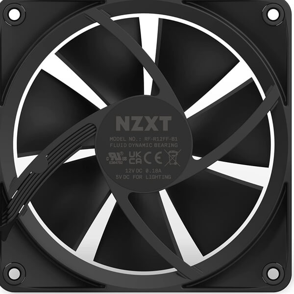 Nzxt F120 RGB 120mm Black Cabinet Fan with RGB Controller (Triple Pack)